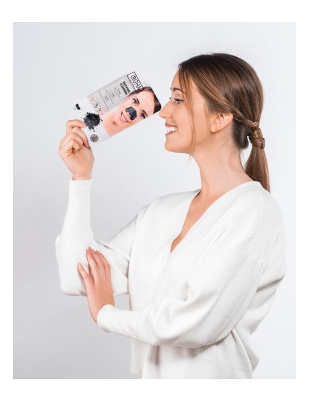 Iroha Nature rengörande porremsor för näsan med kol, grönt te och aloe vera för pormaskar, 5 st