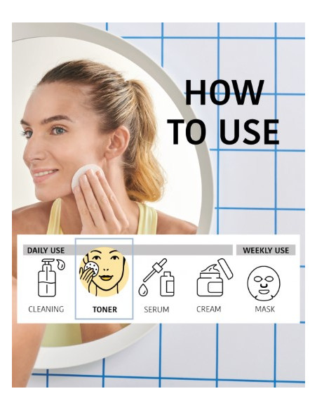 IROHA NATURE Peeling och Brightening Toner Pads med glykolsyra och ananasenzymer 10 st