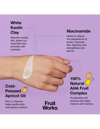 FRUIT WORKS Rengörande ansiktsmask 100ml