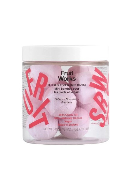 FRUIT WORKS Mini Fot- och Badbomber 12x10g