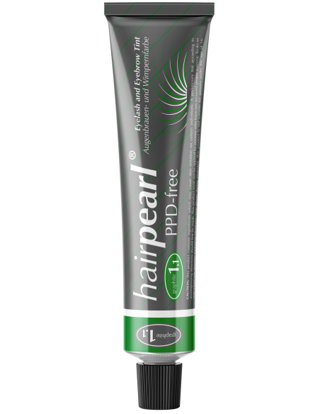 Hairpearl ögonfrans- och ögonbrynsfärg, PPD-fri, nr 1.1 – Grafitgrå 20ml