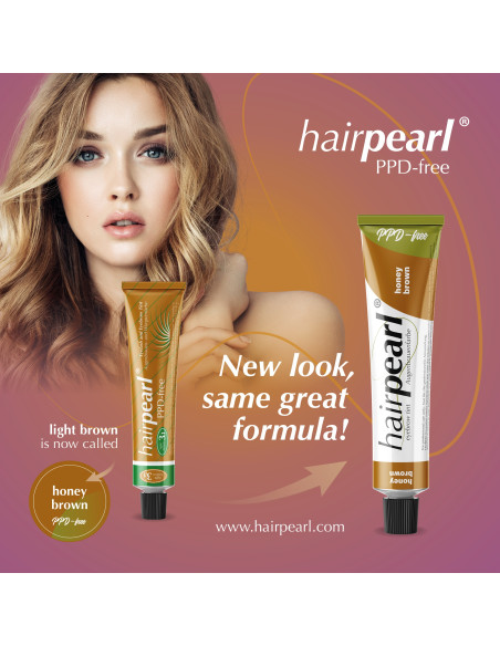 Hairpearl Ögonfrans- och ögonbrynsfärg, PPD-fri, nr 3.1 – ljusbrun 20 ml