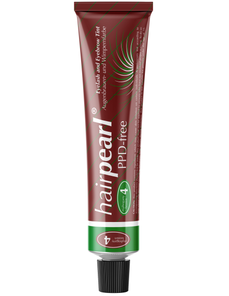 Hairpearl ögonfrans- och ögonbrynsfärg, PPD-fri, nr 4 – Mahogany Brown 20ml