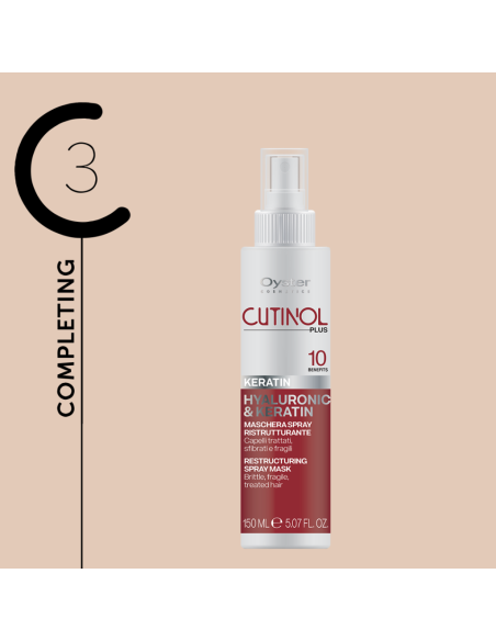 Oyster Cutinol Plus Keratin hårmask för stärkande och återställande vård av sprött hår, 250 ml