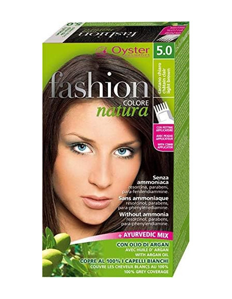 FASHION NATURA hårfärg 5.0, ljusbrun 50ml+50ml+15ml