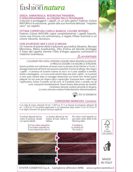 FASHION NATURA hårfärg 6.6, mörkröd 50ml+50ml+15ml