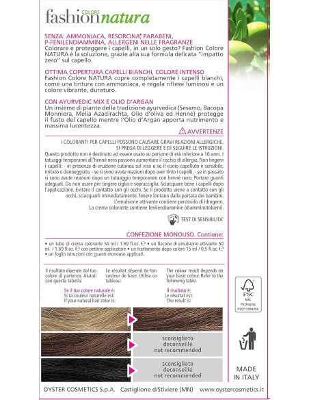 FASHION NATURA hårfärg 8.0, ljusblond 50ml+50ml+15ml