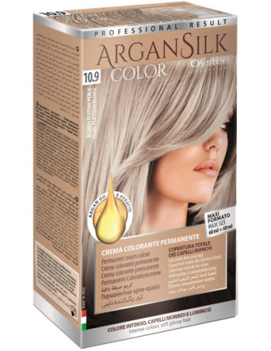 ARGAN SILK Hårfärg 10.9, platina...