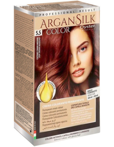ARGAN SILK Hårfärg 5.5, ljusrödbrun...