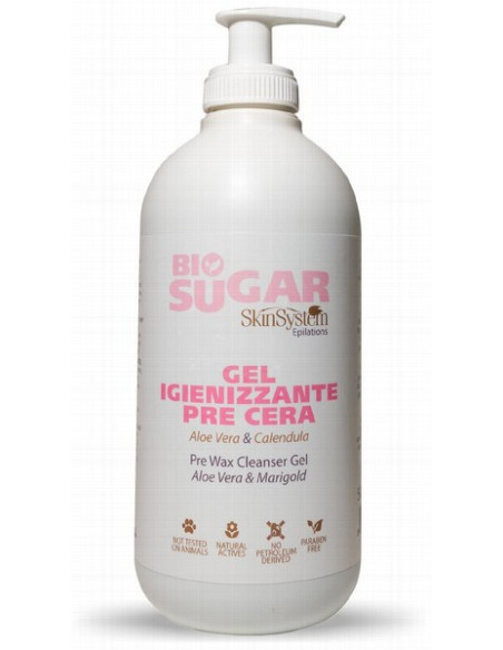 SkinSystem BIO SUGAR Gel-desinfektionsmedel före hårborttagning 500ml