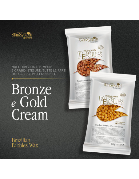 SkinSystem PEBBLES Hard-Hot Wax Bronze Cream 400g