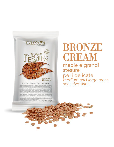SkinSystem PEBBLES Hard-Hot Wax Bronze Cream 400g