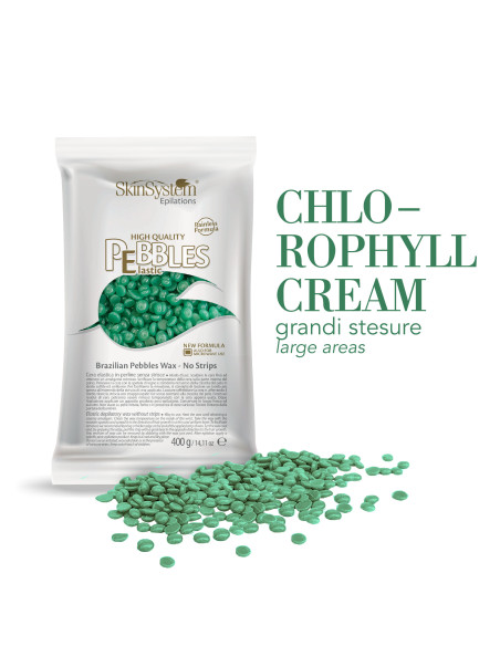 SkinSystem PEBBLES Hård-Hot Wax Klorofyllkräm 400g