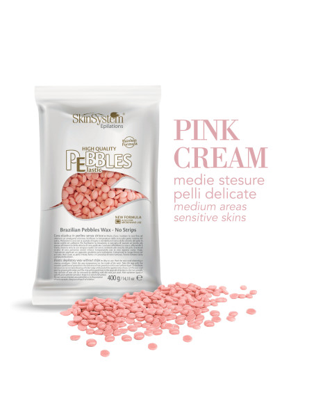SkinSystem PEBBLES Hårdhett vax Rosa kräm 400g