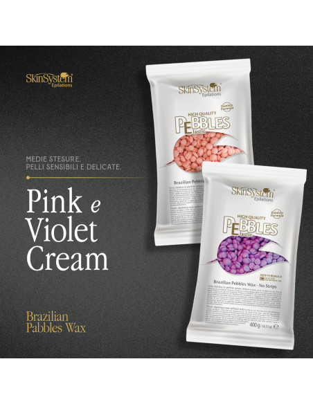 SkinSystem PEBBLES Hårdhett vax Rosa kräm 800g