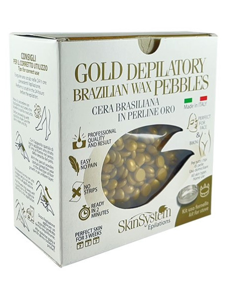 Skinsystem Brazilian Hard Wax Gold (uppvärmt i ugn), epileringsset