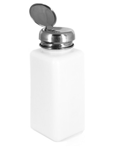 Plastdispenser, metalllock, vit, 250 ml