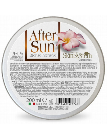 SkinSystem AFTER SUN After sun-emulsion, för långvarig bronsfärgad solbränna 200 ml