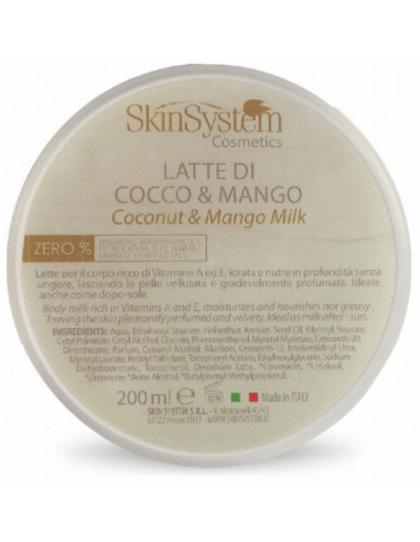 SkinSystem Pieniņš kokosriekstu-mango ķermenim, mitrinošs 200ml