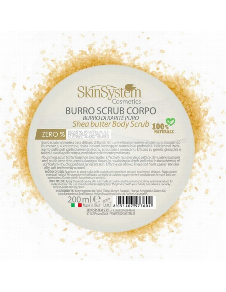 SkinSystem VANILLA SKIN Body Scrub-Butter (100 % sheasmör) 200 ml