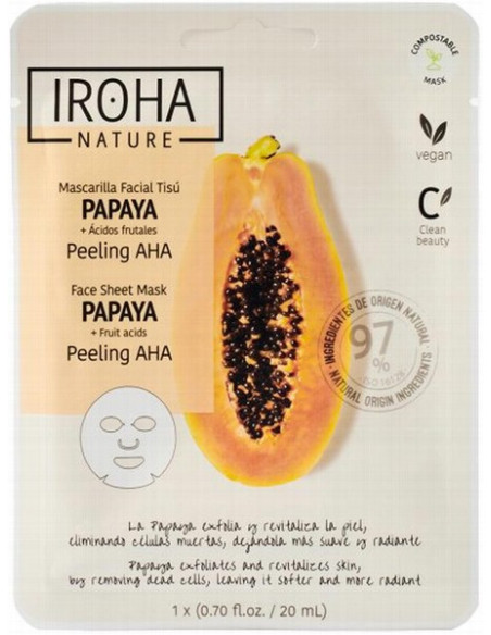 IROHA NATURE Ansiktsmask AHA Peeling (papaya/fruktsyror) 20ml