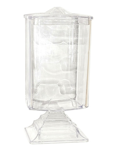 Servetthållare, tom, plast, transparent