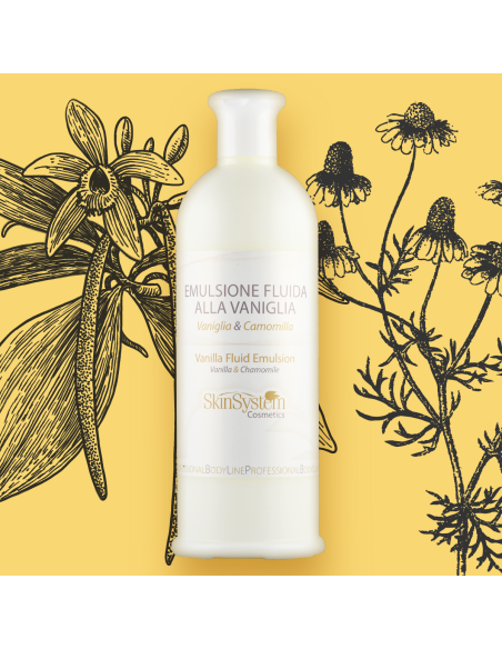 SkinSystem fluid för kroppen efter epilering, återfuktande, lugnande, kamomill, vanilj 500 ml