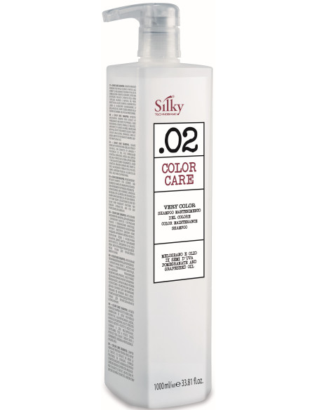 SILKY COLOR CARE Schampo efter färgning, för färgfixering, intensivt återfuktande 1000ml