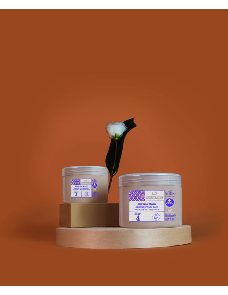 SILKY REBUILD Mask - förseglar nagelbanden, låser in återfuktande och regenererande ingredienser Steg 4 250 ml