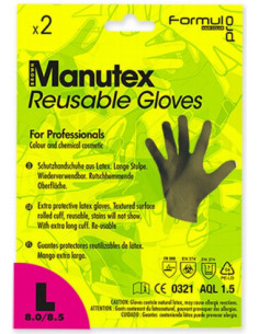 Latexhandskar Manutex L, Bruna