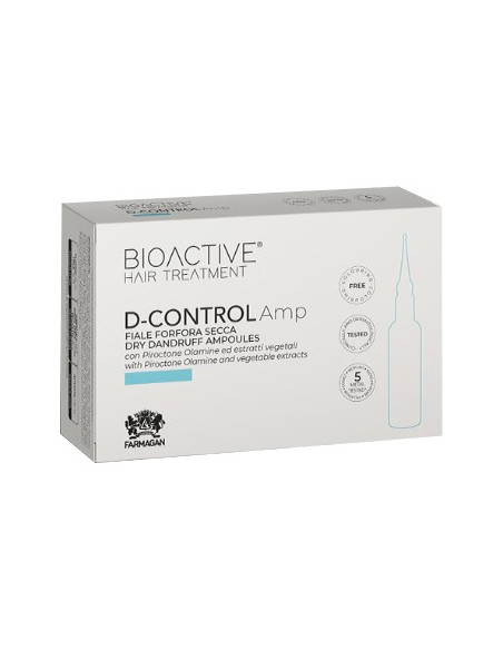 BIOAKTIV D-CONTROL Trikologisk lösning-chockterapi mot torr mjäll 10*7,5 ml