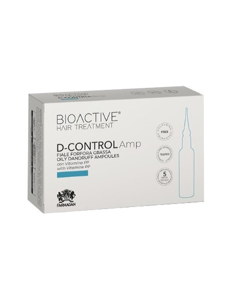 BIOAKTIV D-CONTROL Trikologisk lösning-chockterapi mot fet mjäll 10*7,5 ml
