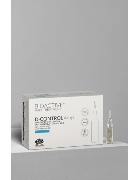 BIOAKTIV D-CONTROL Trikologisk lösning-chockterapi mot fet mjäll 10*7,5 ml