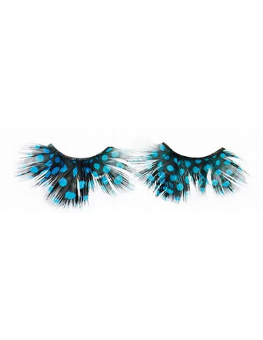 Lösögonfransar Crazy Plume pois bleu...