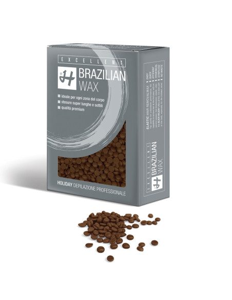 HOLIDAY EXCELLENT Brasilianskt vax, flexibelt, pärlor Orange+Choklad 500g