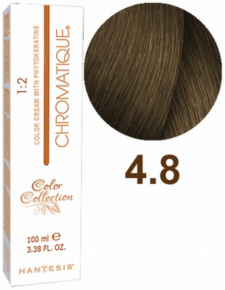 HANTESIS hårfärg CHROMATIQUE 4.8 Mörk tobak 100ml