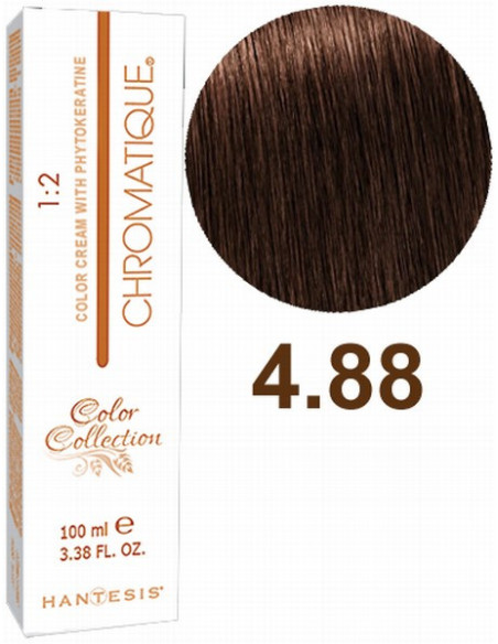 HANTESIS hårfärg CHROMATIQUE 4.88 Intensiv tobak 100ml