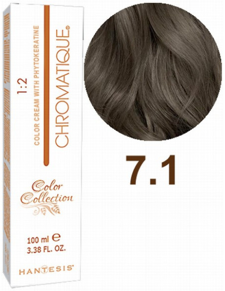HANTESIS hårfärg CHROMATIQUE 7.1 Askblond 100ml