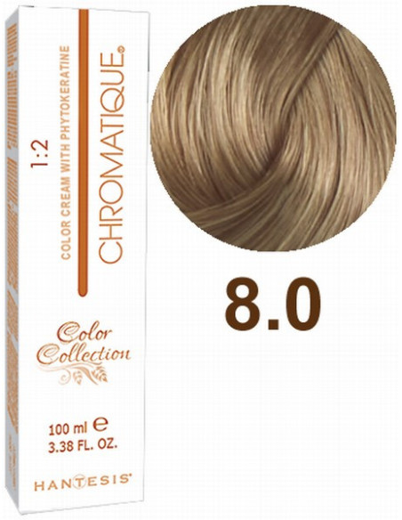 HANTESIS hårfärg CHROMATIQUE 8.0 Ljusblond 100ml