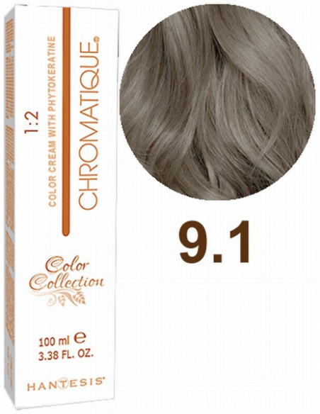 HANTESIS hårfärg CHROMATIQUE 9.1 Mycket ljus askblond 100ml