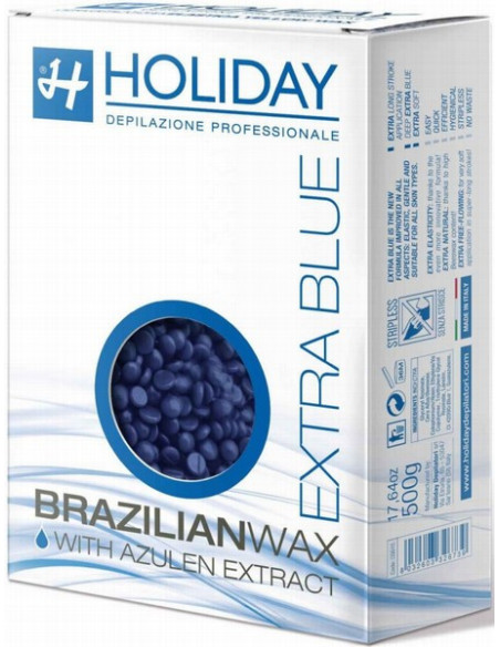 HOLIDAY BRAZILIAN Flexibelt vax, pärlor (blå) 500g