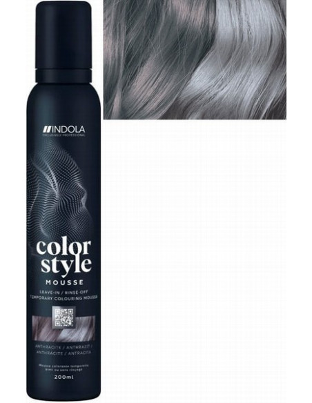 INDOLA COLOR STYLE MOUSSE Antracitfärgad hårmousse 200ml