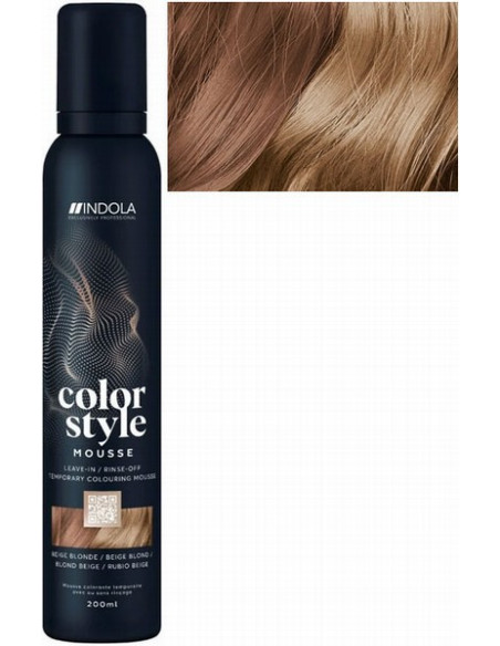 INDOLA COLOR STYLE MOUSSE Beige Blond hårfärgningsmousse 200ml