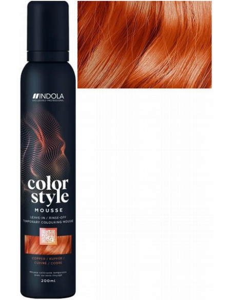 INDOLA COLOR STYLE MOUSSE Kopparfärgande hårmousse 200ml