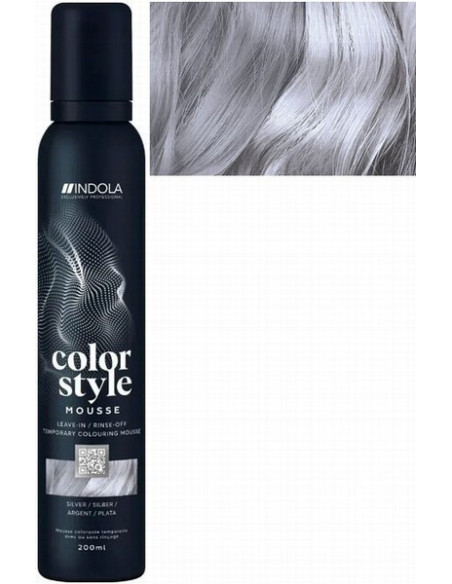 INDOLA COLOR STYLE MOUSSE Silverfärgande hårmousse 200ml