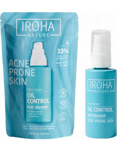 IROHA NATURE ACNE PRONE Kräm med salicylsyra för anti-akne, talgkontroll 50ml