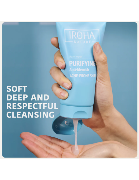 IROHA NATURE ACNE PRONE Gel med salicylsyra för aknebenägen hud, rengöring 150 ml