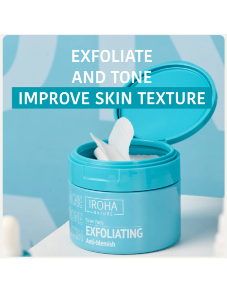 IROHA NATURE ACNE PRONE Peeling pads med salicylsyra för akneminskning 50 st