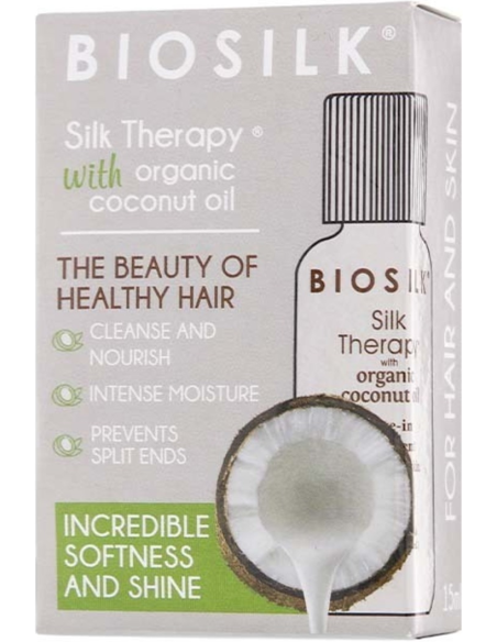 BIOSILK Silk Therapy med naturlig kokosolja hårsilke med ekologisk kokosolja 15ml