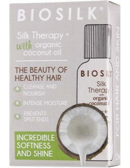 BIOSILK Silk Therapy med naturlig kokosolja hårsilke med ekologisk kokosolja 15ml